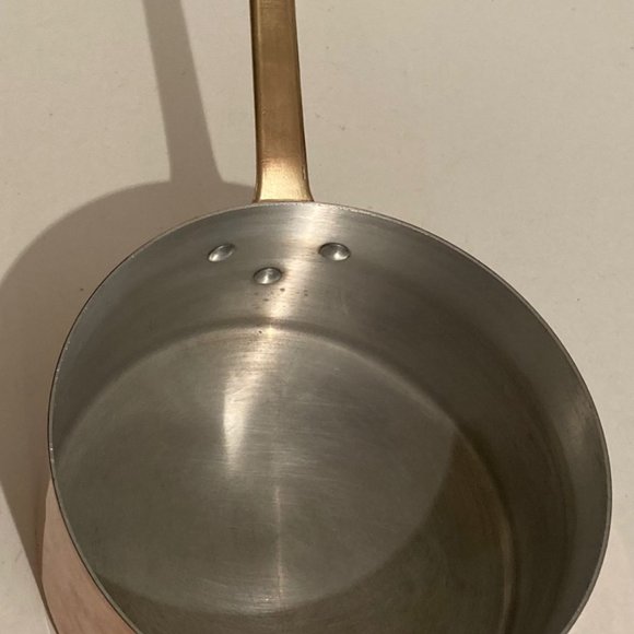 Vintage Metal Copper and Brass Cooking Pot - Picture 5 of 6